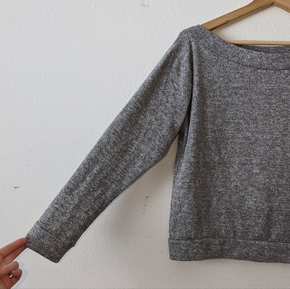 Lulus Cozy Days Asymmetrical Off Shoulder Sweater - Picture 3 of 8